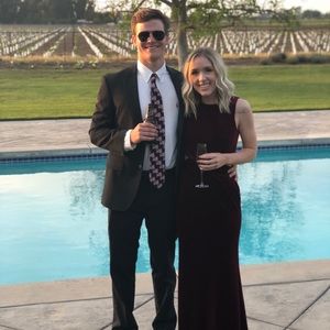 Lulus Deep red Velvet Dress